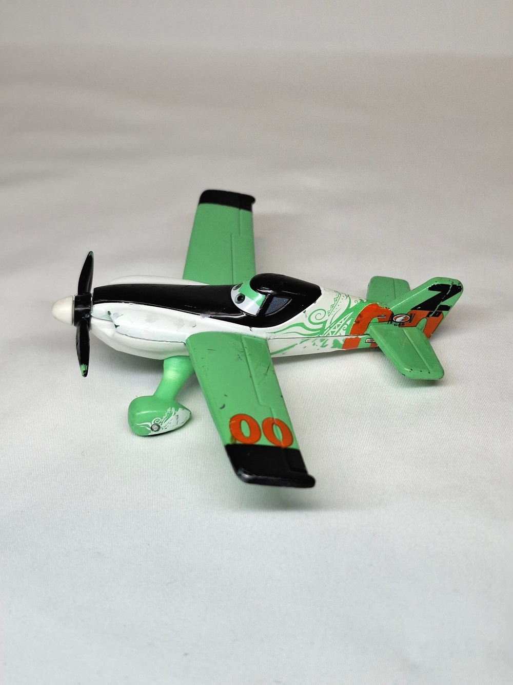 Disney Green and Black Race Plane Toy